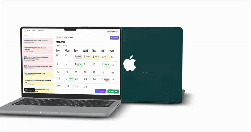 MyCally Dashboard Preview